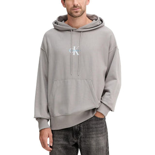 Sudadera con capucha gris de algodón