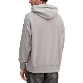 Sudadera con capucha gris de algodón