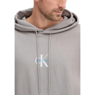 Sudadera con capucha gris de algodón