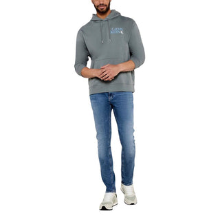 Sudadera con capucha gris de algodón