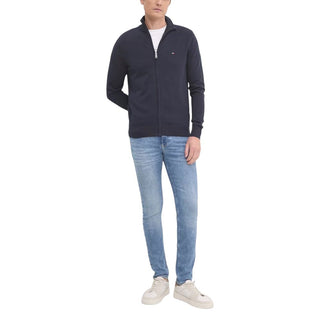 Blauer Baumwoll-Cardigan