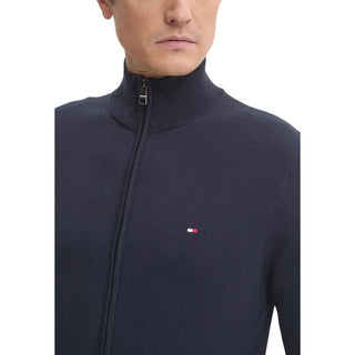 Blauer Baumwoll-Cardigan