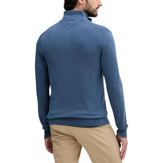 Blauer Baumwoll-Cardigan