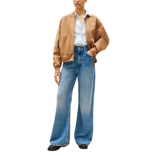 Blaue Lyocell Bootcut Jeans