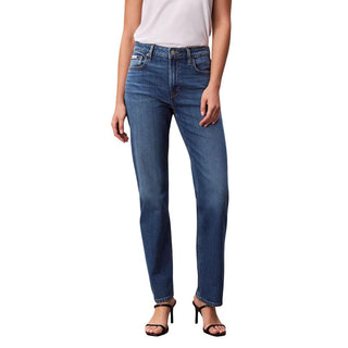 Jeans mom azules de algodón