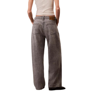 Graue Baumwoll-Boyfriend-Jeans