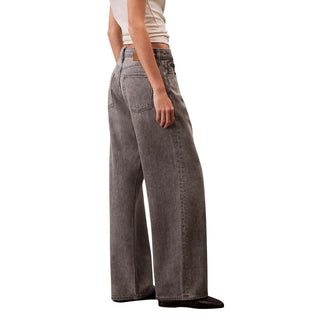 Graue Baumwoll-Boyfriend-Jeans