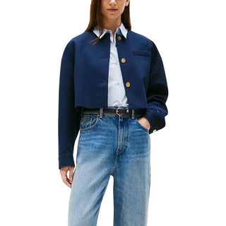 Blauer Viskose-Blazer