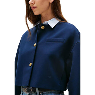 Blauer Viskose-Blazer