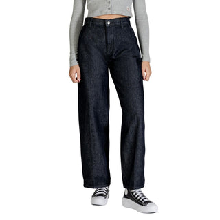 Jeans bootcut azules de algodón