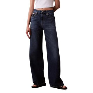 Jeans bootcut azules de algodón reciclado
