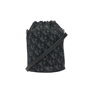 Handtasche aus recyceltem schwarzem Polyester