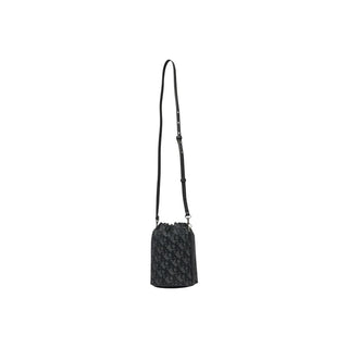 Handtasche aus recyceltem schwarzem Polyester