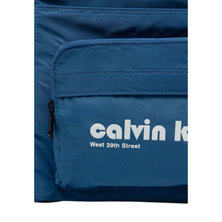 Mochila azul de poliéster reciclado