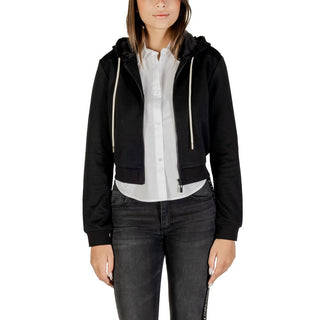 Schwarzer Polyester-Kapuzenpulli
