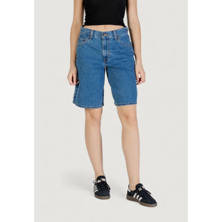 Blaue Baumwollshorts