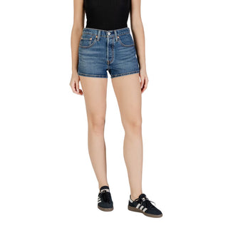 Blaue Baumwollshorts
