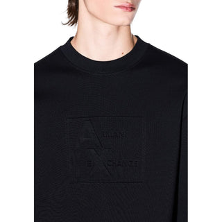 Schwarzes Baumwoll-Sweatshirt