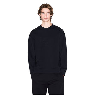 Schwarzes Baumwoll-Sweatshirt