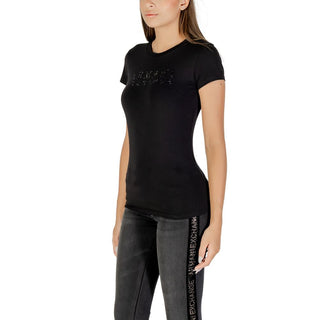 Schwarzes Baumwoll-T-Shirt