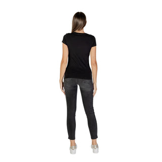 Schwarzes Baumwoll-T-Shirt