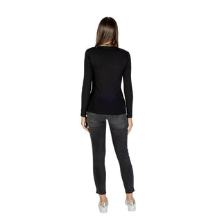 Black Cotton Long Sleeve T-Shirt