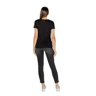 Schwarzes Baumwoll-T-Shirt