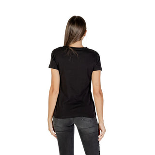 Schwarzes Baumwoll-T-Shirt