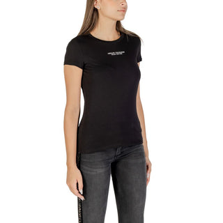Schwarzes Baumwoll-T-Shirt
