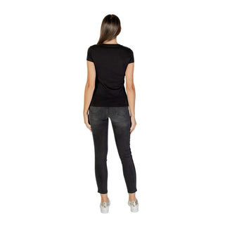 Schwarzes Baumwoll-T-Shirt