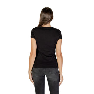 Schwarzes Baumwoll-T-Shirt