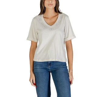 Weißes Baumwoll-T-Shirt