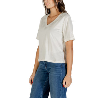 Weißes Baumwoll-T-Shirt