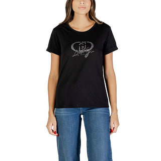 Schwarzes Baumwoll-T-Shirt