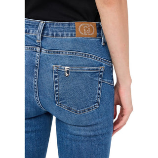 Blue Cotton Bootcut Jeans