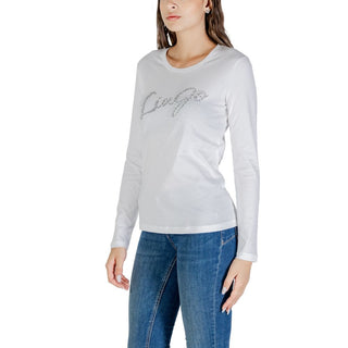 Zweifarbiges Baumwoll-Langarm-T-Shirt
