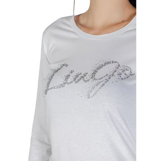 Zweifarbiges Baumwoll-Langarm-T-Shirt
