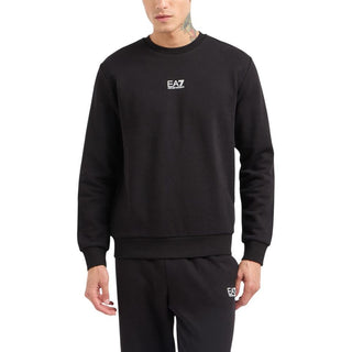 Schwarzes Baumwoll-Sweatshirt