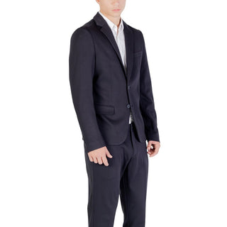 Blauer Viskose-Blazer