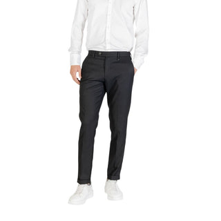 Schwarze Skinny-Hose aus Polyester