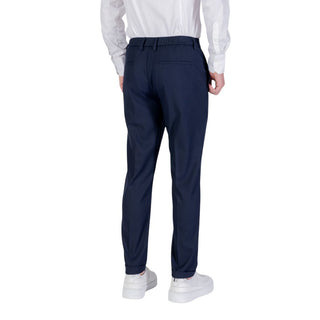 Pantalones ajustados azules de poliéster
