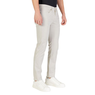 Gray Cotton Skinny Jeans