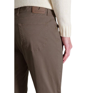 Pantalones pitillo marrones de algodón