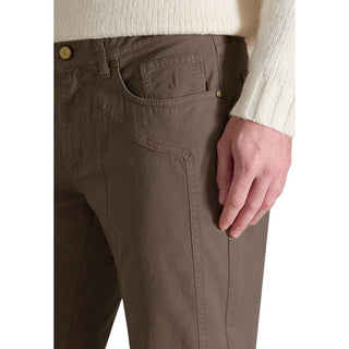 Pantalones pitillo marrones de algodón