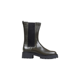 Botines de cuero gris