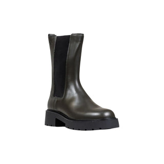 Botines de cuero gris
