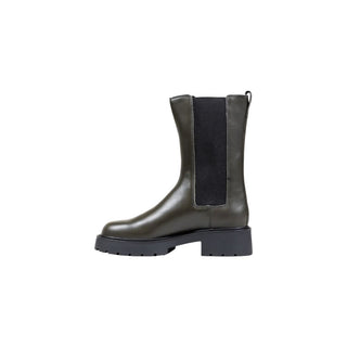 Botines de cuero gris