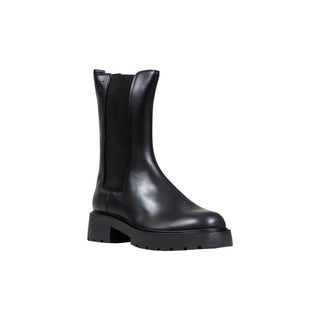 Black Leather Ankle Boots