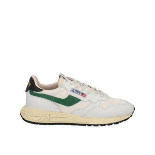 Weiße Low-Top-Sneaker aus Leder