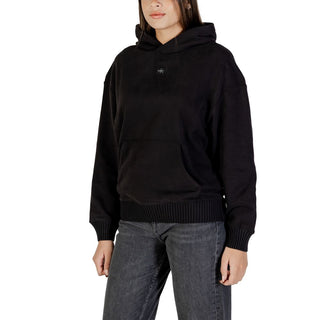 Sudadera con capucha de algodón negro